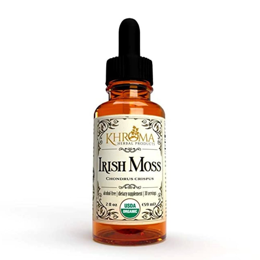 Organic Irish Moss - 2 oz in Glass Bottle - Khroma Herbal Products - Organic Sea